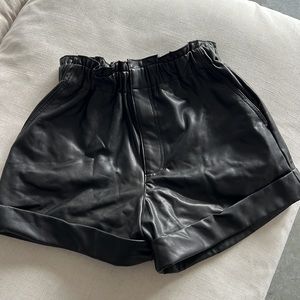 Abercrombie leather shorts S